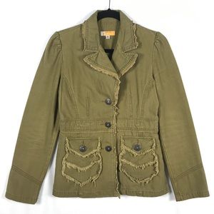 Anthropologie Tulle Military Utility Jacket